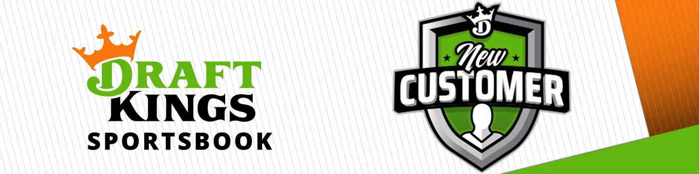 DraftKings Sportsbook logo and a "New Customer" badge.