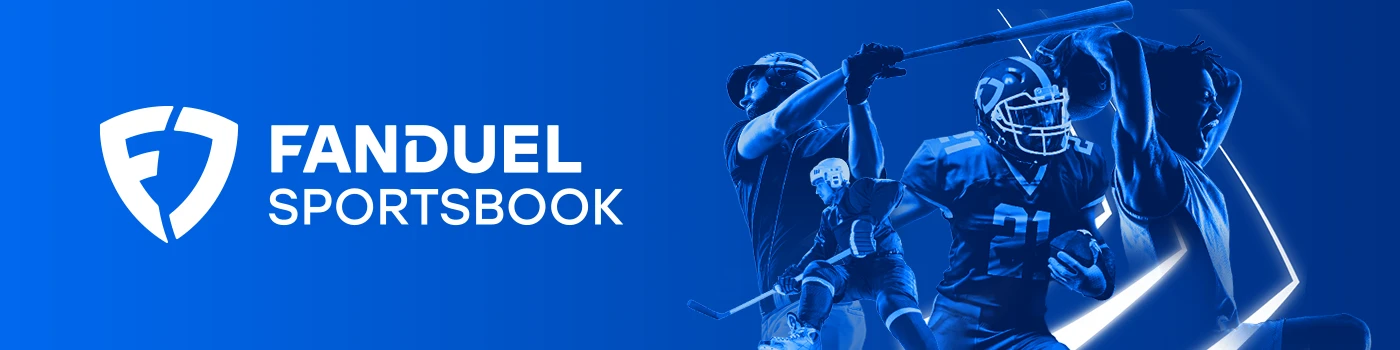FanDuel Sportsbook desktop banner featuring professional American sports players