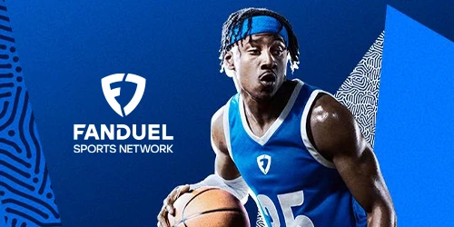Arizonabettinghub FanDuel Sportsbook promo and a basketball player.